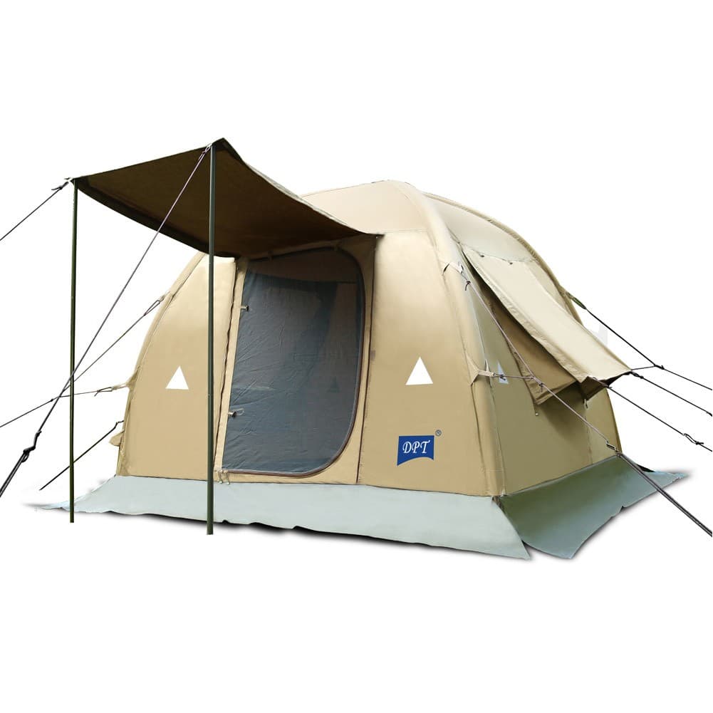 DPT, Air Cotton Tent for Trips, Inflatable Tent, Kaki Dark, Size 210*210*185 Cm