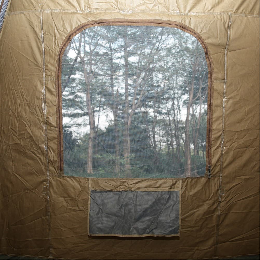 DPT, Air Cotton Tent for Trips, Inflatable Tent, Kaki Dark, Size 210*210*185 Cm