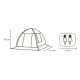 DPT, Air Cotton Tent for Trips, Inflatable Tent, Kaki Dark, Size 210*210*185 Cm