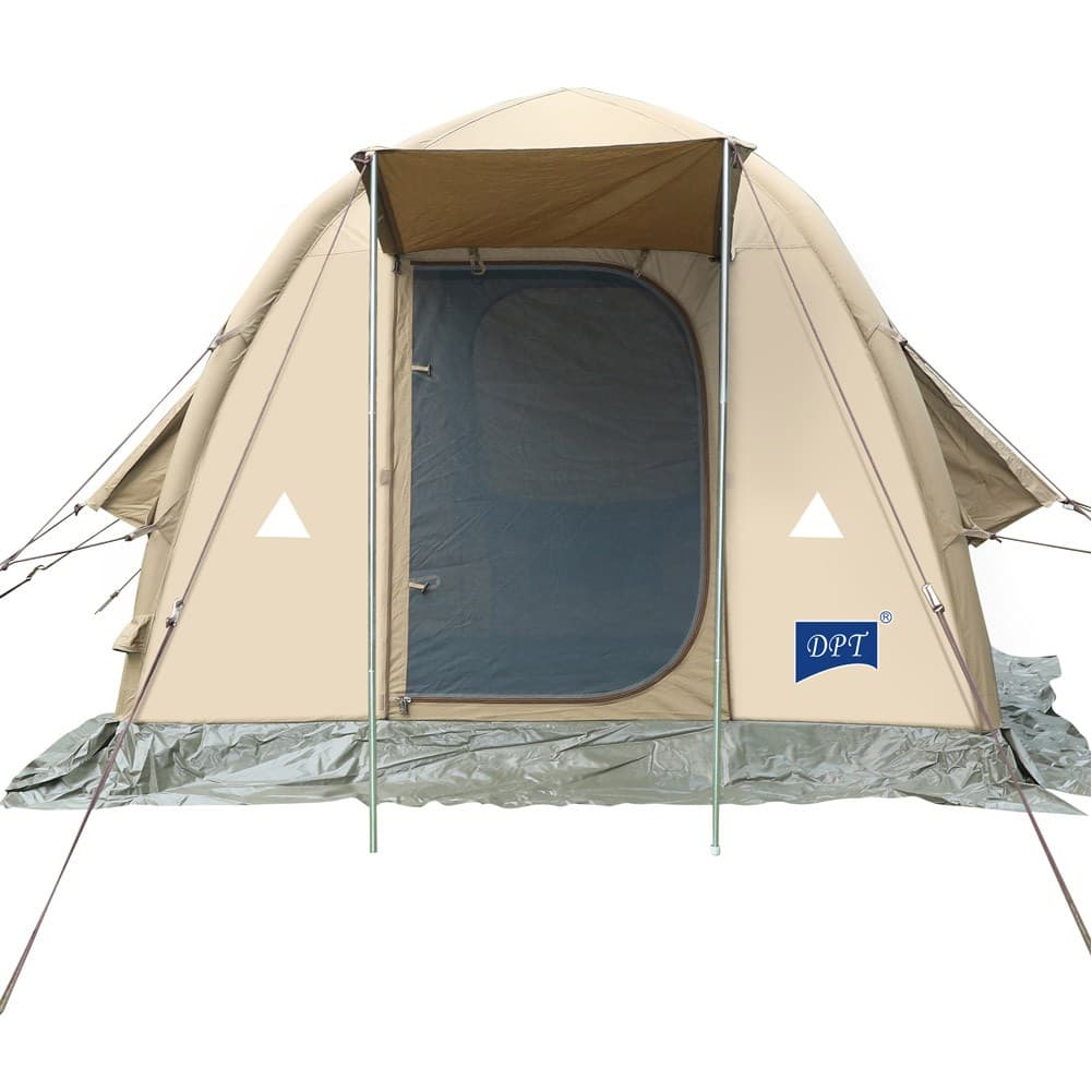 DPT, Air Cotton Tent for Trips, Inflatable Tent, Kaki Dark, Size 210*210*185 Cm