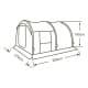 DPT, Air Cotton Tent for Trips, Inflatable Tent, Kaki Dark, Size 270*300*200 Cm