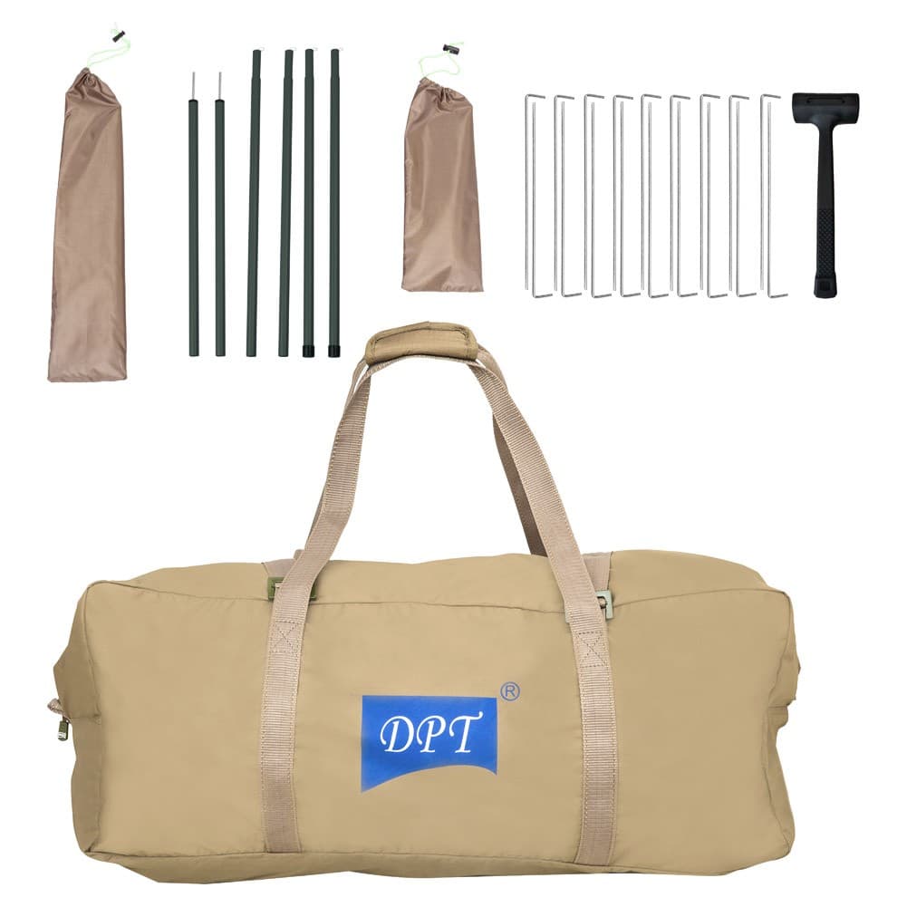 DPT, Air Cotton Tent for Trips, Inflatable Tent, Kaki Dark, Size 200*270*210 Cm