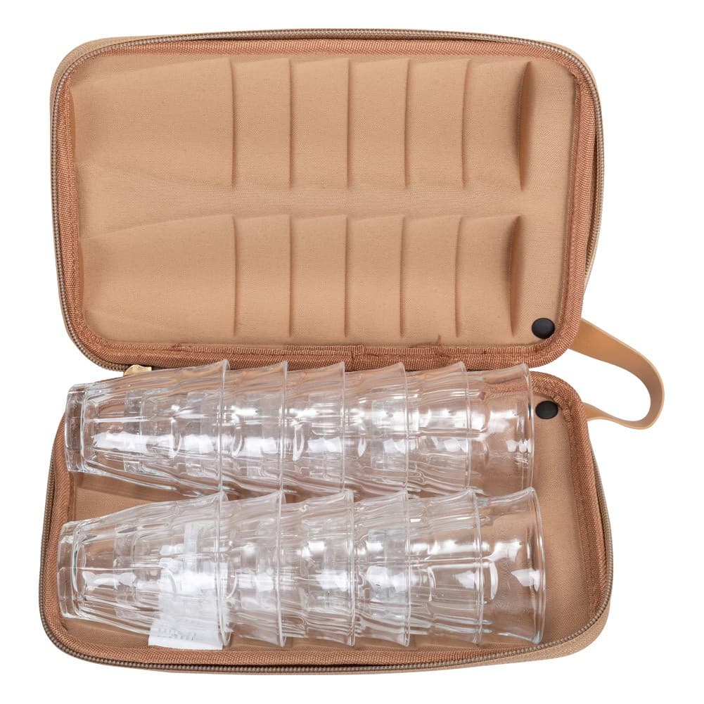 ALSANIDI, Empty anti-shock cups bag, Tea cups Bag, Woody, Size 15*22*7.2Cm