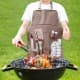 ALSANIDI, 7-piece grill tool set, BBQ Tools Set, Oud, Size50*16*6Cm