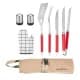 ALSANIDI, 7-piece grill tool set, BBQ Tools Set, Woody, Size50*16*6Cm