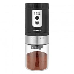 ALSANIDI, electric coffee grinder, Small Coffee grinder for trips, Black, Size 7.56*7.56*21 Cm