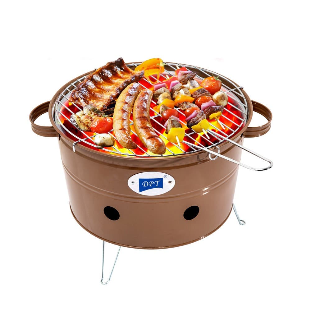 DPT, Portable grill, Outdoor grill, Brown, Size 35*30.5*20.5 Cm