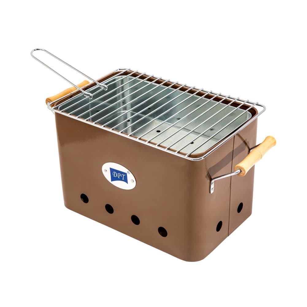 DPT, Portable grill, Outdoor grill, Brown, Size 32.5*21*21.5 Cm