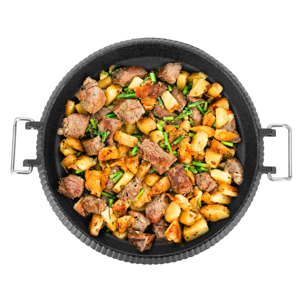 DPT, Cast iron skillet, Burger Grill Saj, Black, Size 25.5*24.5*3 Cm