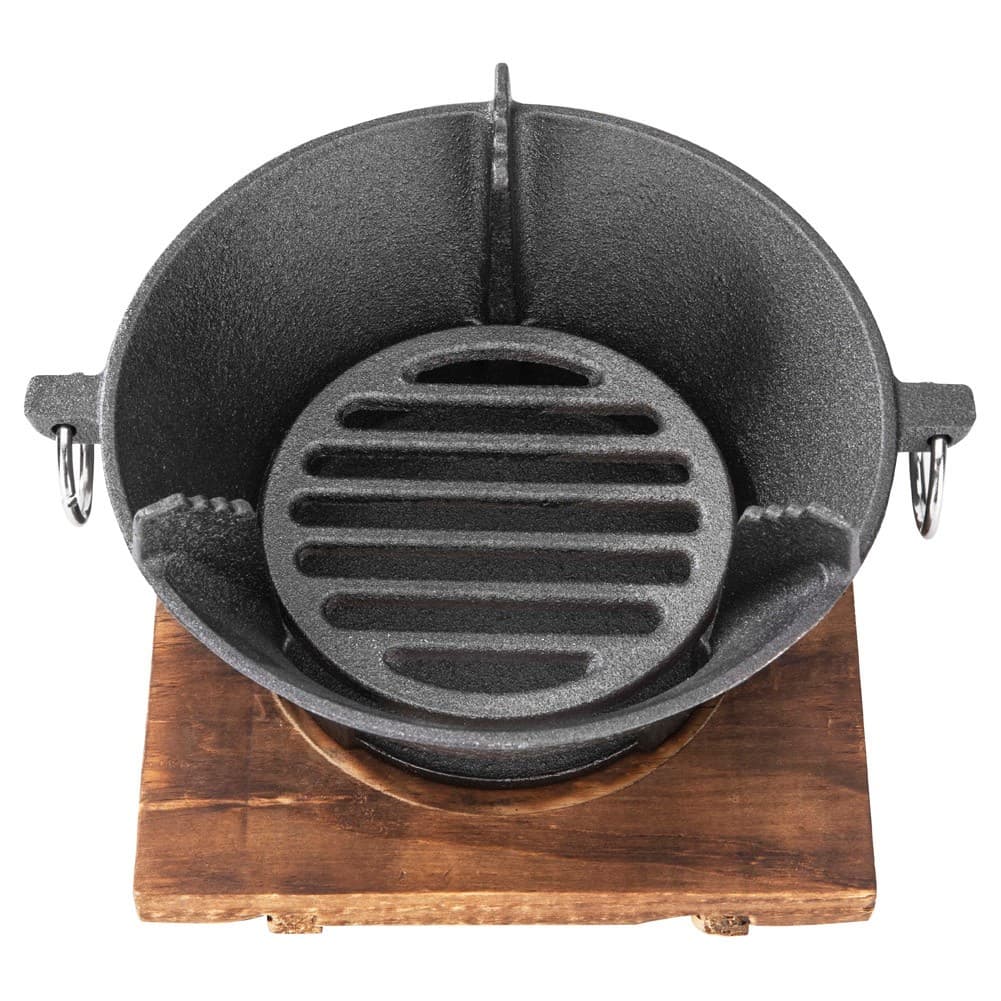 DPT, Cast Iron Coal Stove, Charcoal burner, Black, Size16*9.5*8.8Cm