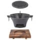 DPT, Cast Iron Coal Stove, Charcoal burner, Black, Size16*9.5*8.8Cm