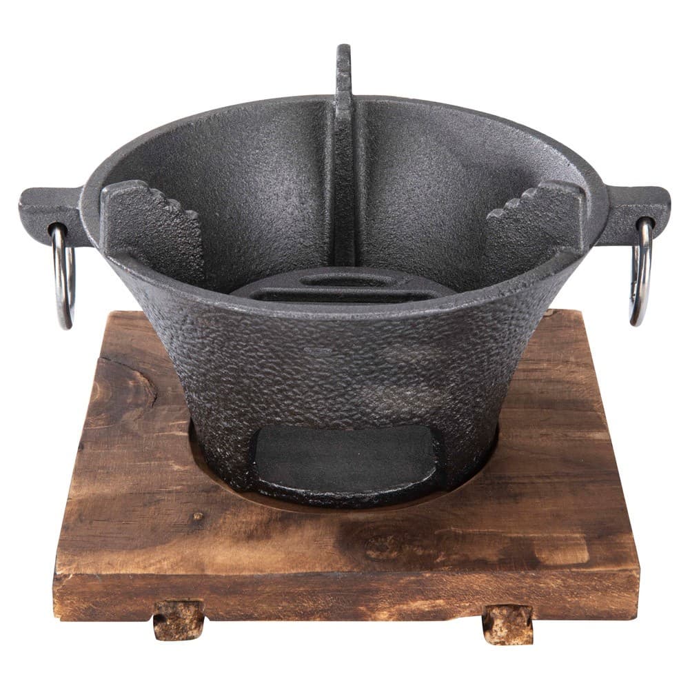 DPT, Cast Iron Coal Stove, Charcoal burner, Black, Size16*9.5*8.8Cm