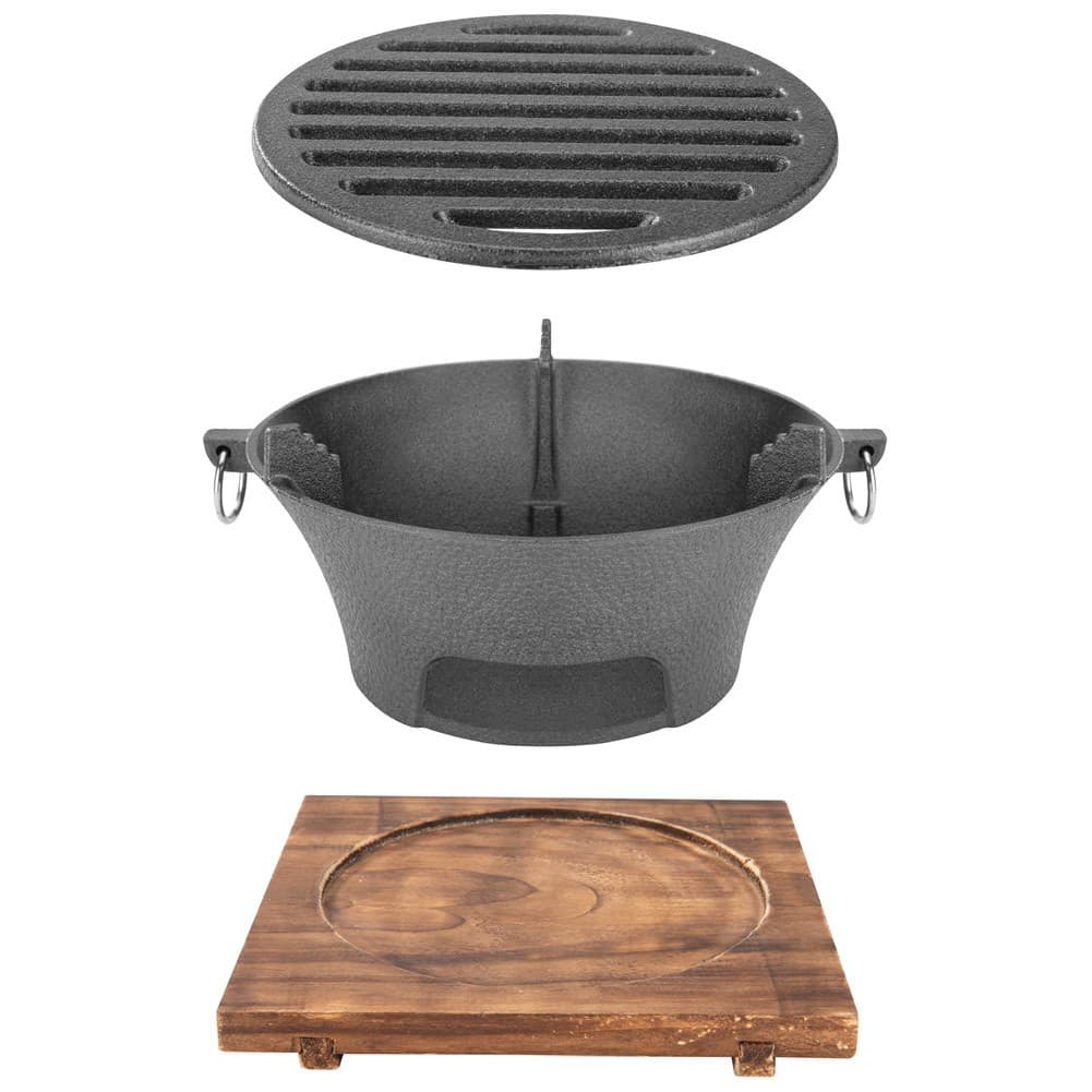 DPT, Cast Iron Coal Stove, Charcoal burner, Black, Size23*16*10Cm