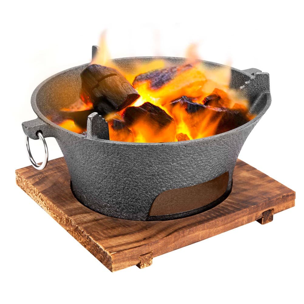 DPT, Cast Iron Coal Stove, Charcoal burner, Black, Size26*17.5*11Cm