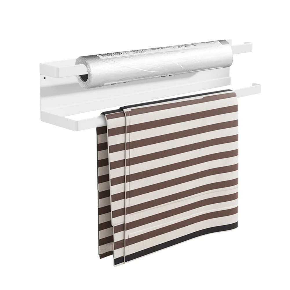 ALSANIDI, kitchen utensiL storage rack, Magnetic hanging rack, White, Size 40*8*8 Cm
