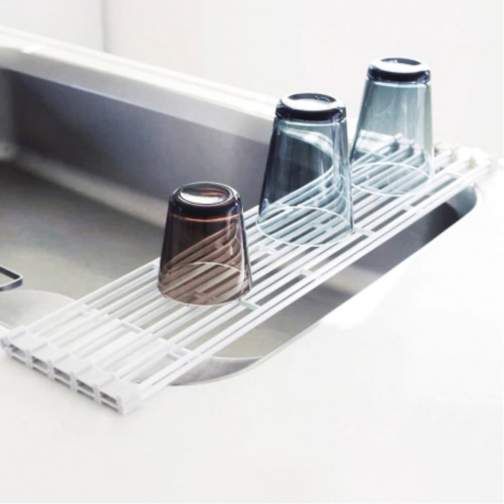 ALSANIDI, Foldable cookware drying rack, White, Size 25.5*58 Cm