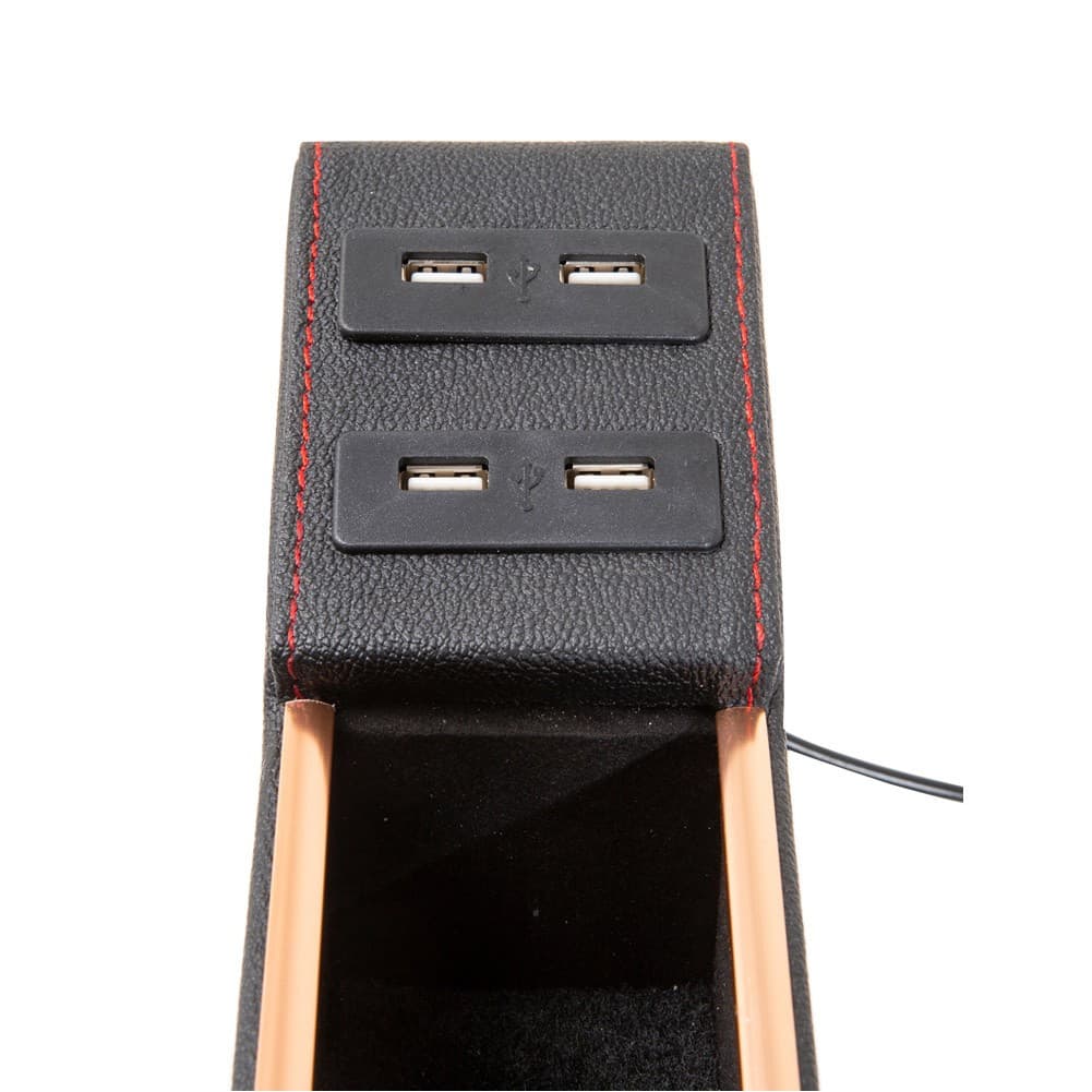 ALSANIDI, Car ArmRest Organizer and Holder, Side Car Seat Organize, Black, Size 7*30*27 Cm