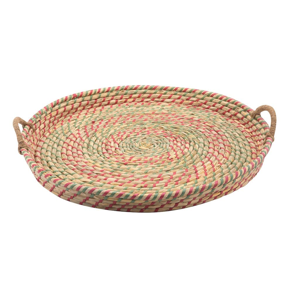 ALSANIDI, Traditional Wicker Dish, Beige, Size 45 Cm