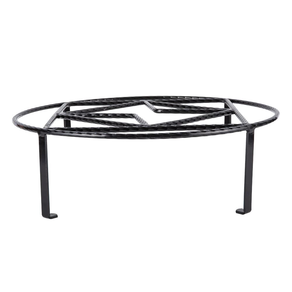ALSANIDI, Round Fire Stand, Portable mini barbecue charcoal grill for picnics, Black, Size 43*15 Cm