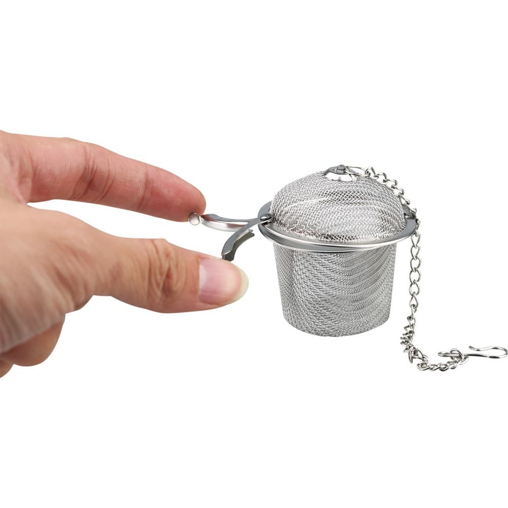 ALSANIDI, Teapot strainer, Stainless steel tea Filter, Silver, big
