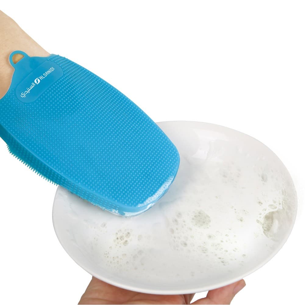 ALSANIDI, MetaL BBQ Cleaning GriLL Brush, Pot Cleaning brush, Turquoise, Size 10*15 Cm