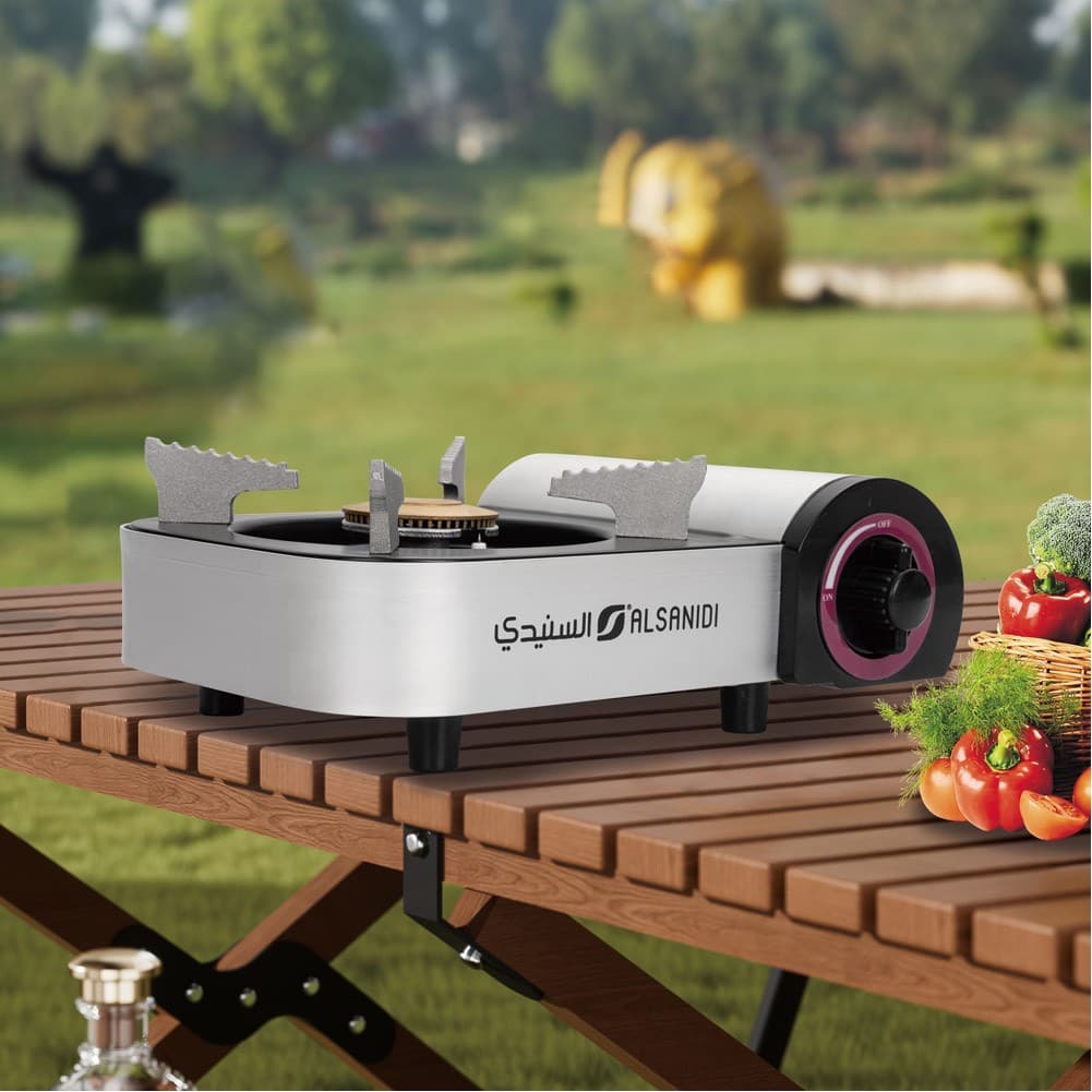 ALSANIDI, Travel stove, Portable stove, Gray, Size L:25*W:18*H10 Cm