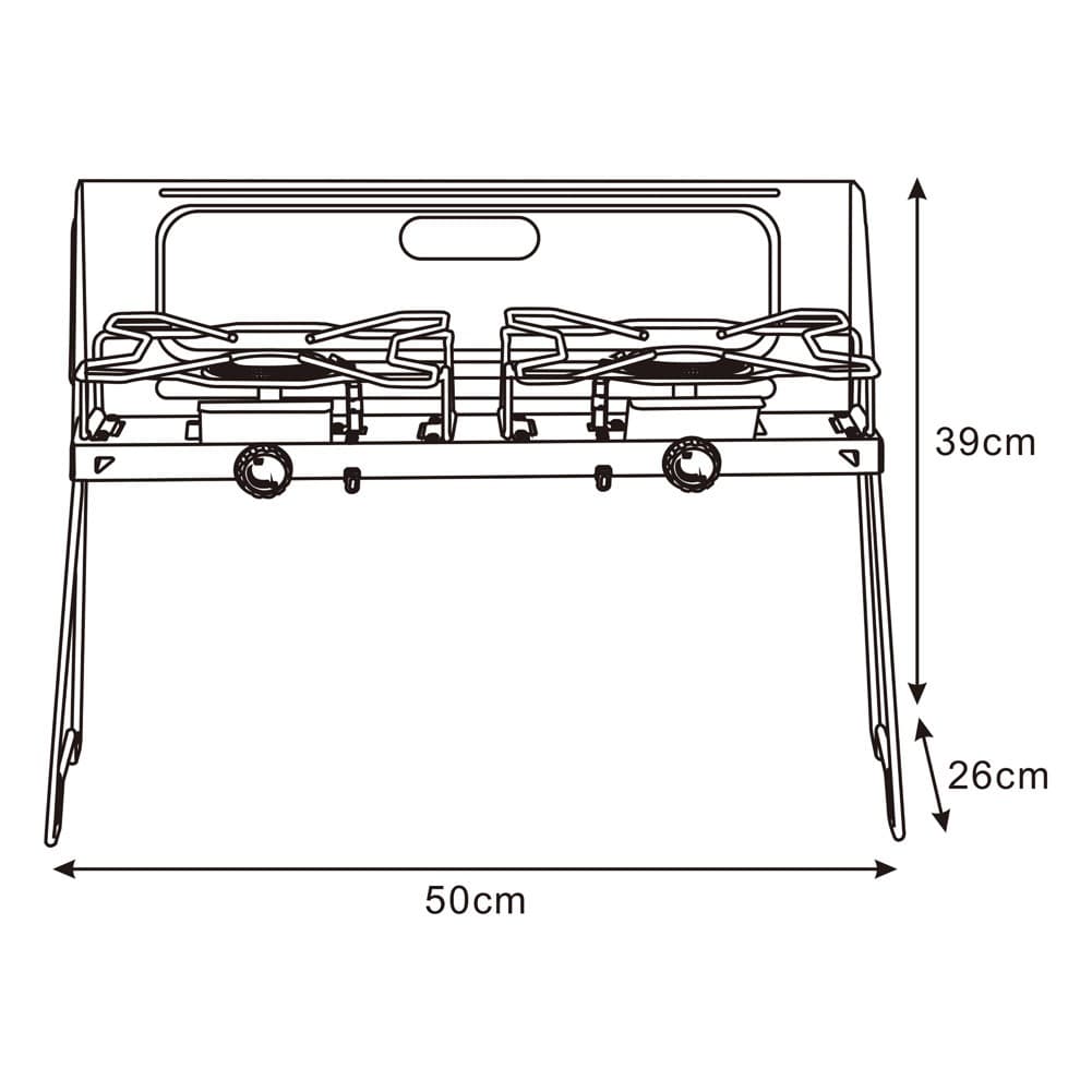 ALSANIDI, Travel stove, Portable stove, Green, Size L:50*W:26*H39 Cm