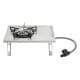 ALSANIDI, Travel stove, Portable stove, Silver, Size L:36*W:25*H13 Cm