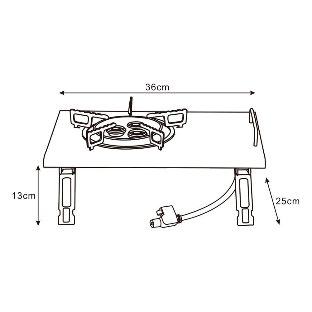 ALSANIDI, Travel stove, Portable stove, Silver, Size L:36*W:25*H13 Cm