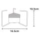 ALSANIDI, Travel stove, Portable stove, Blue, Size L:16.5*W:16.5*H10.5 Cm
