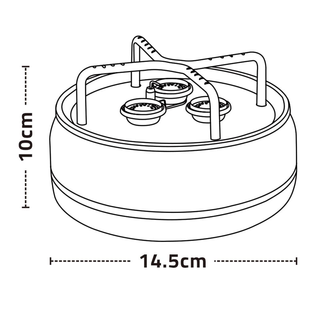 ALSANIDI, Travel stove, Portable stove, Yellow, Size Diameter 14.5*10 height