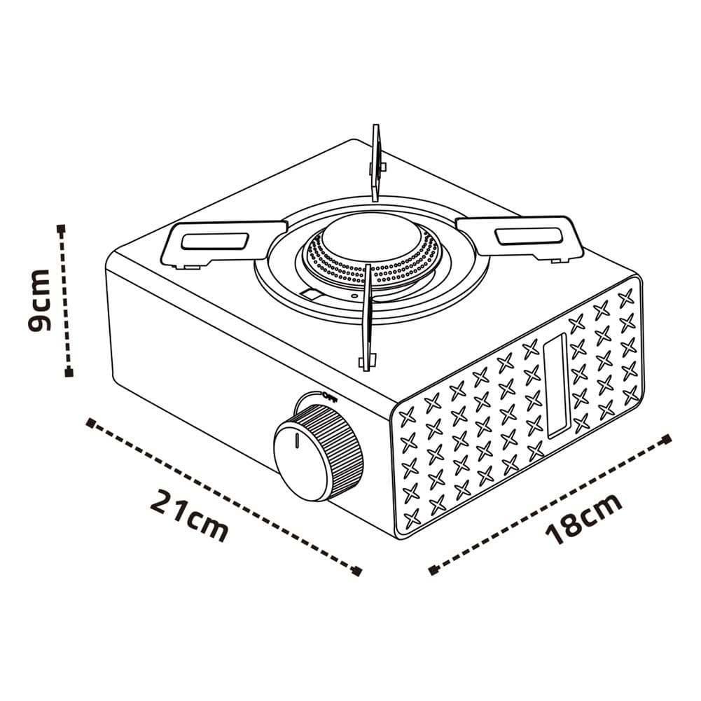 ALSANIDI, Travel stove, Portable stove, Green, Size L:21*W:18*H9 Cm