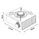 ALSANIDI, Travel stove, Portable stove, Green, Size L:21*W:18*H9 Cm
