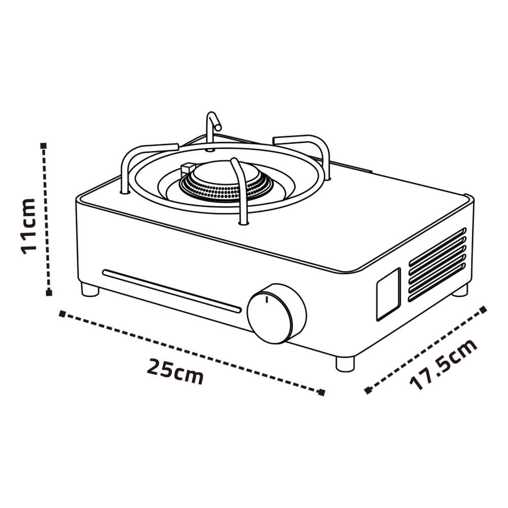 ALSANIDI, Travel stove, Portable stove, Blue, Size L:25*W:17.5*H11 Cm