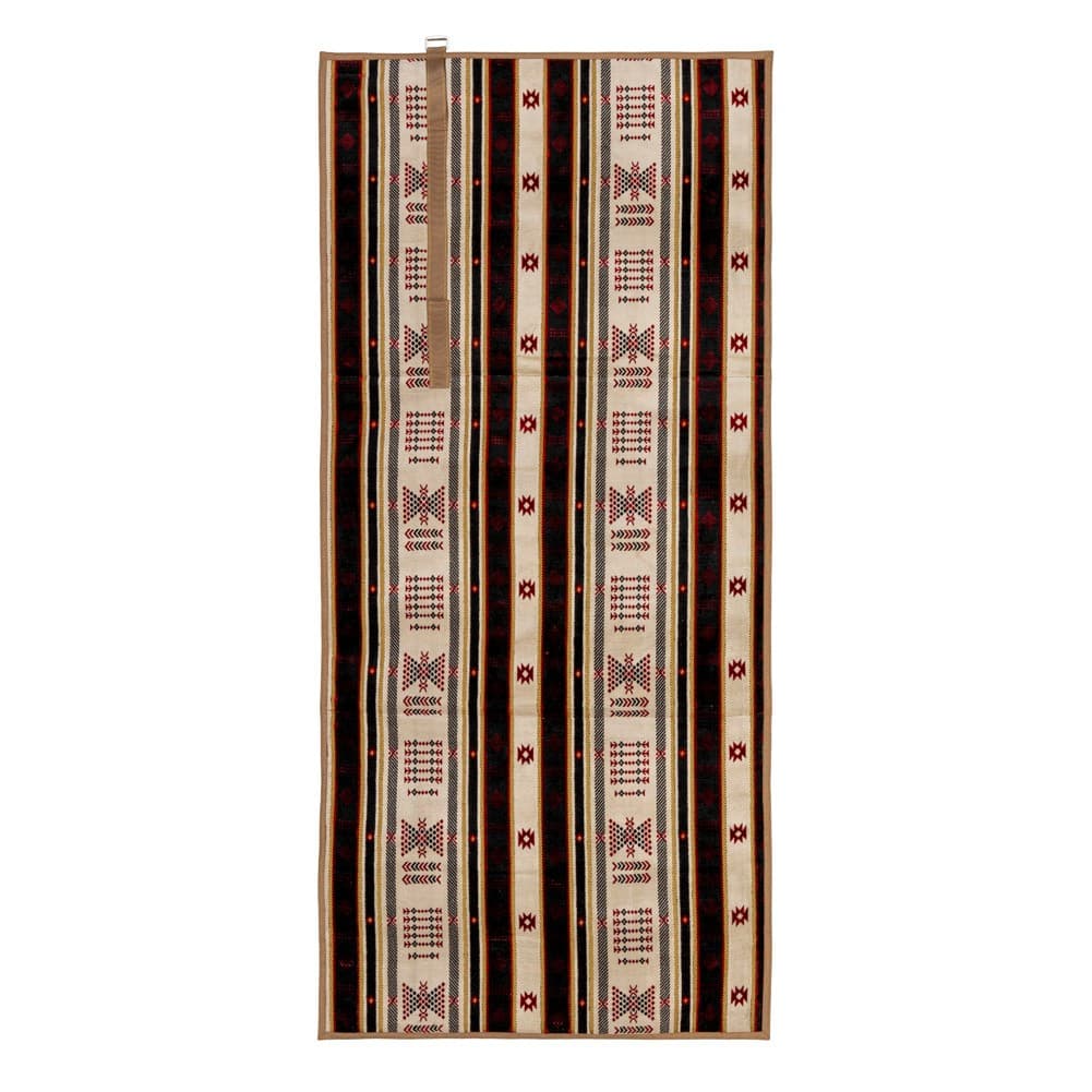 Alsanidi, a floor seating mat for trips, camping, and desert outings, padded with sponge, traditional rug, wooden *oudi.