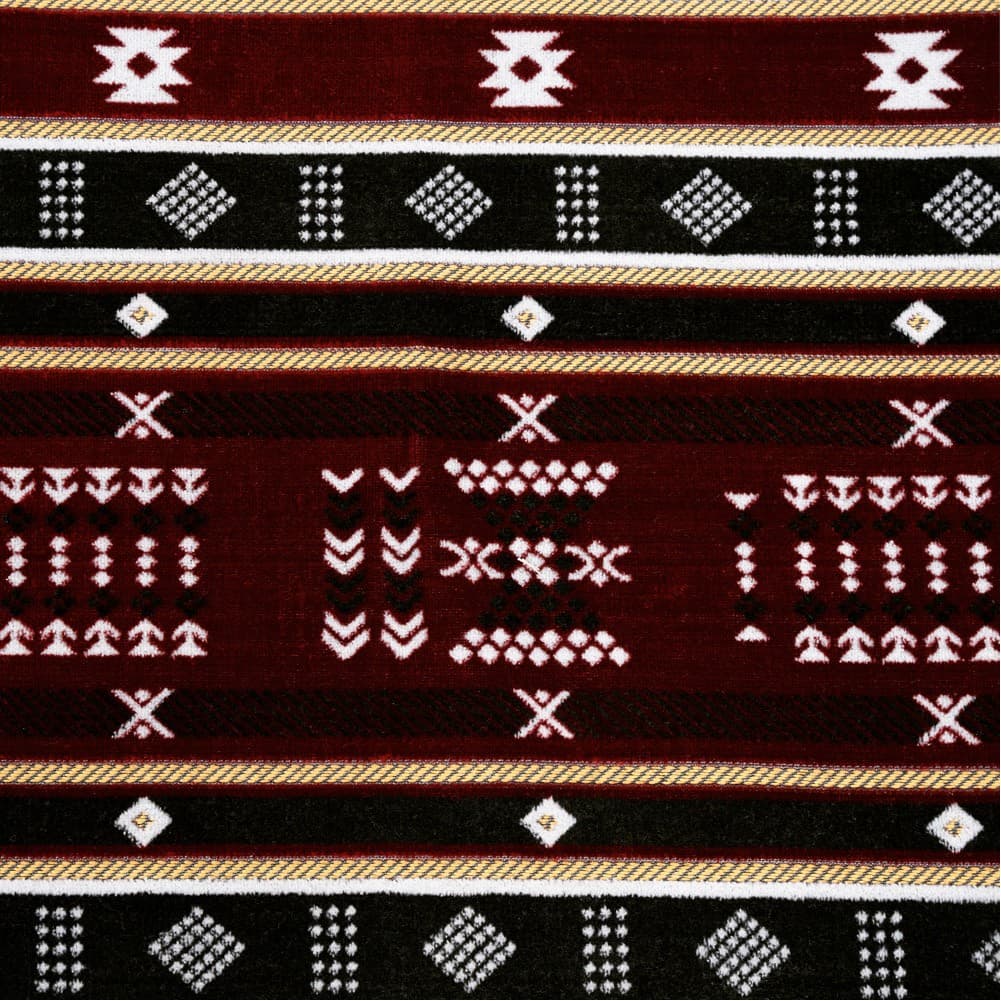Alsanidi, a floor seating mat for trips, camping, and desert outings, padded with sponge, traditional rug, wooden *oudi.