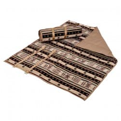 Alsanidi, a floor seating mat for trips, camping, and desert outings, padded with sponge, traditional rug, wooden *oudi.