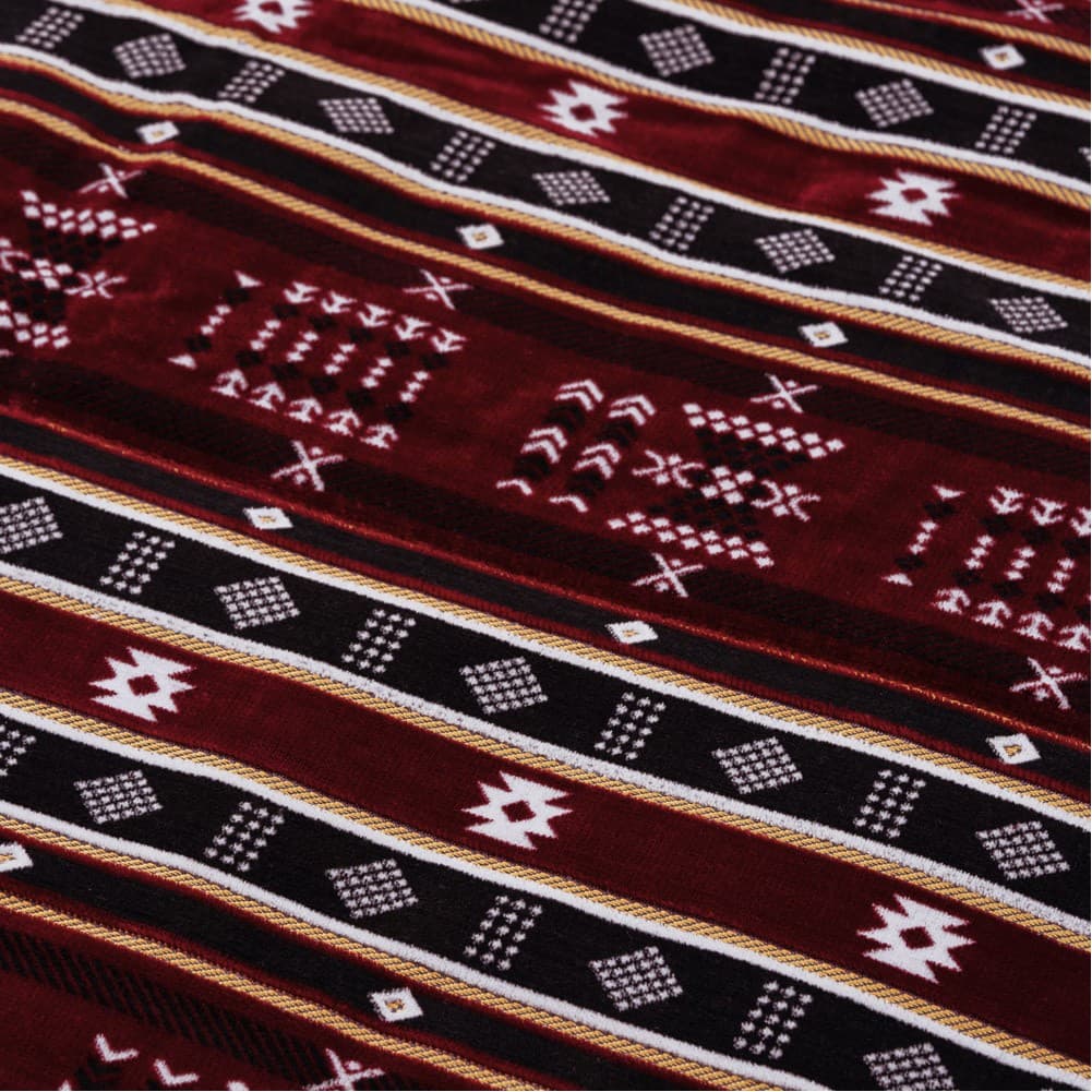 Alsanidi, a floor seating mat for trips, camping, and desert outings, padded with sponge, traditional rug, wooden *oudi.