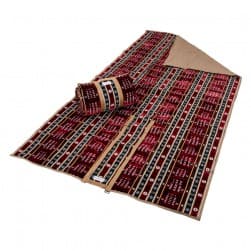 Alsanidi, a floor seating mat for trips, camping, and desert outings, padded with sponge, traditional rug, wooden *oudi.