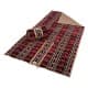Alsanidi, a floor seating mat for trips, camping, and desert outings, padded with sponge, traditional rug, wooden *oudi.