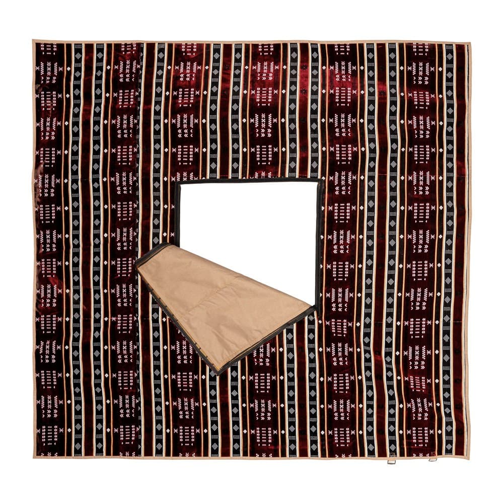 ALSANIDI, Hiking and trekking mat, lined with opening and zipper, A ground seating mattress for camping and wilderness, Woody, Size265*265Cm