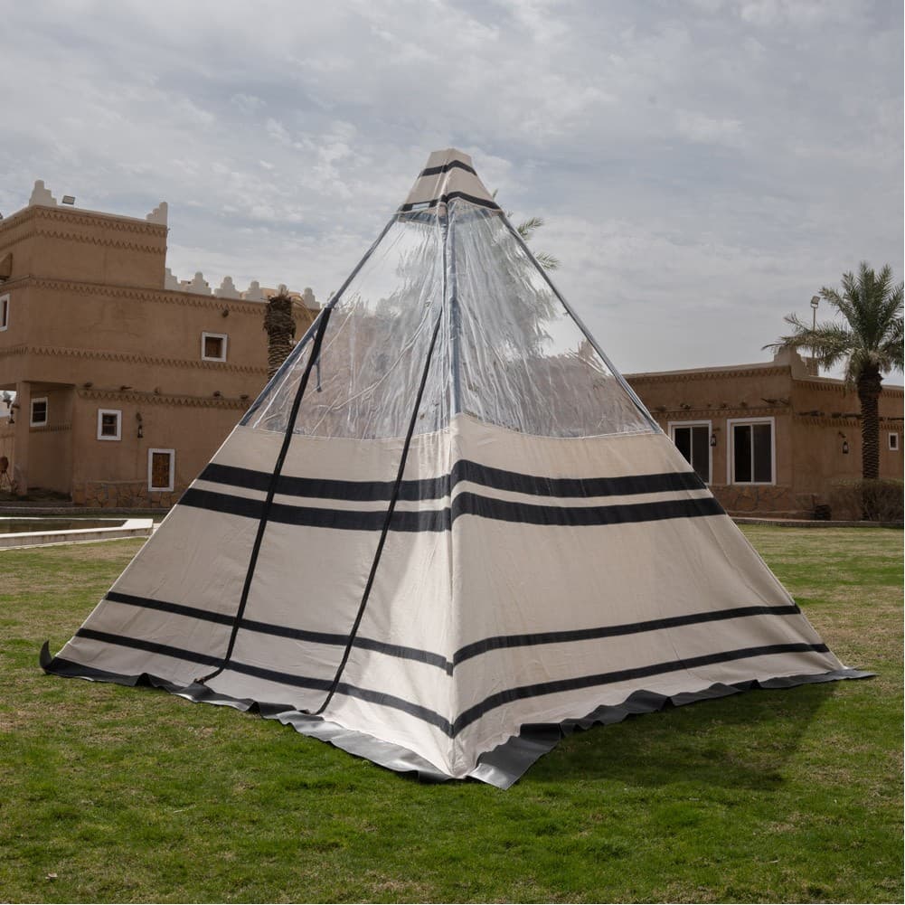 ALSANIDI, Pyramid tent removal and installation, White, Size 3*3*2.6 Cm