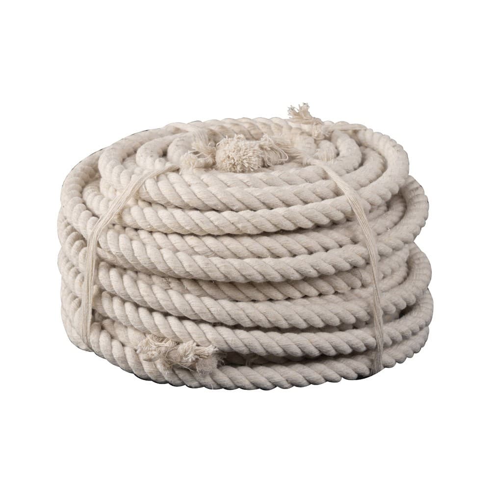 ALSANIDI, Pakistani cotton rope, Camping Rope, White, Thickness 14 mm Size 39 Metre