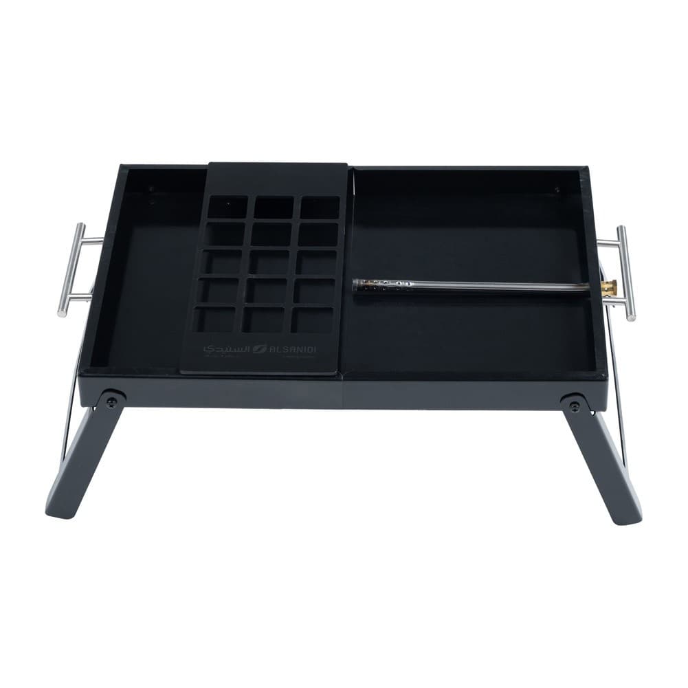 ALSANIDI, Charcoal grill for trips, Portable Charcoal Grill, Black, Size 35 *50 *18 Cm
