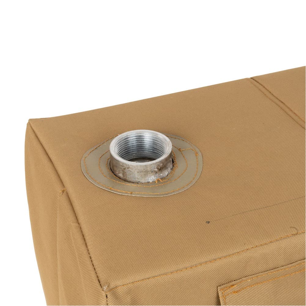 ALSANIDI, Aluminum Water Tank for Vehicles with horizontal Yukon Fitting kit, Car Water Tank, Kaki, capacity 80 L