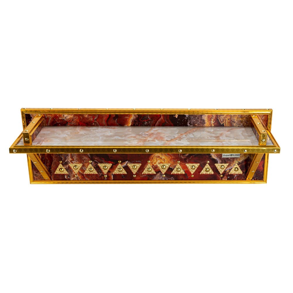ALSANIDI, Heritage Wooden Shelf, Heritage Shelf, Red, Size 80 Cm