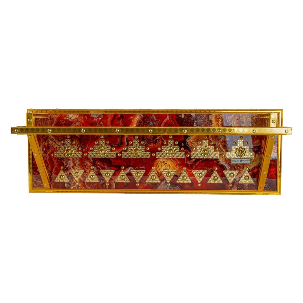 ALSANIDI, Heritage Wooden Shelf, Heritage Shelf, Red, Size 80 Cm