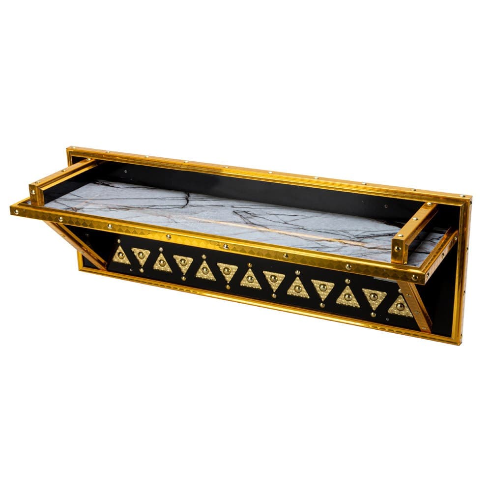 ALSANIDI, Heritage Wooden Shelf, Heritage Shelf, Black, Size 100 Cm