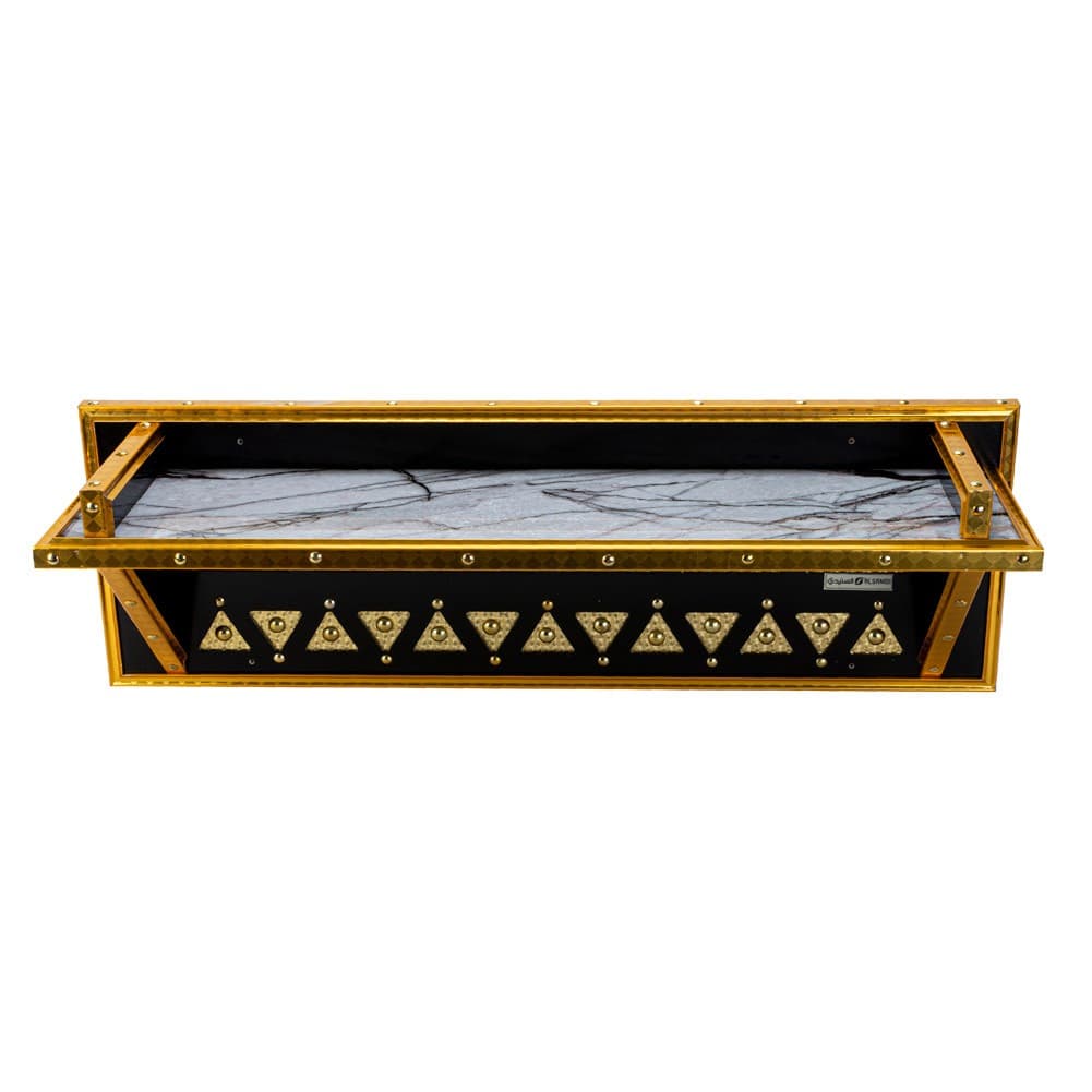 ALSANIDI, Heritage Wooden Shelf, Heritage Shelf, Black, Size 100 Cm