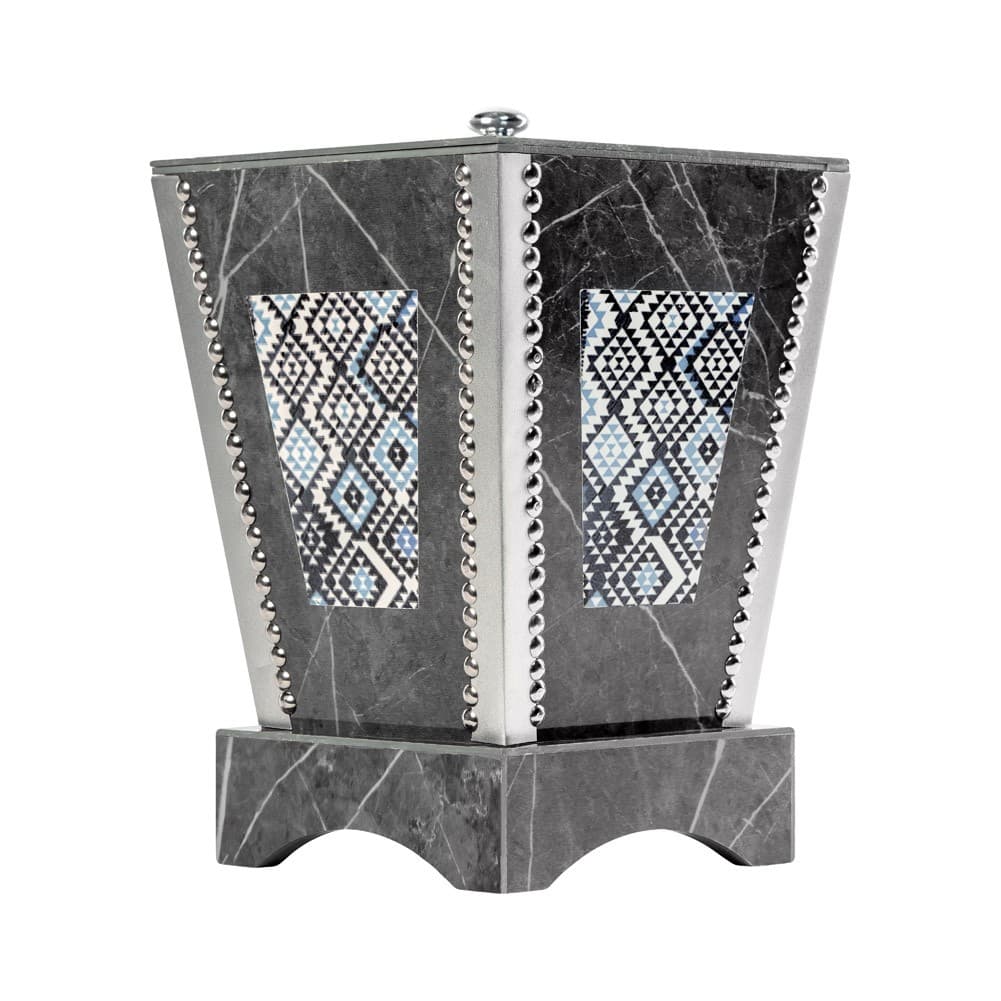 ALSANIDI, Heritage Waste Bin, Heritage Paper Waste Basket, Gray, Size 21*21*28 Cm